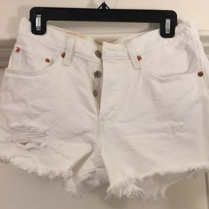 LEVIS 501 White Shorts